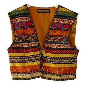 Ribbon Patchwork Vintage Vest |